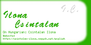 ilona csintalan business card